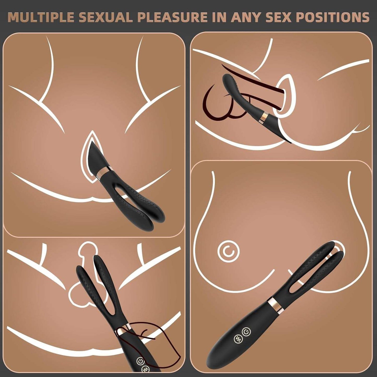 Clitoral vibrator with 9 vibration modes