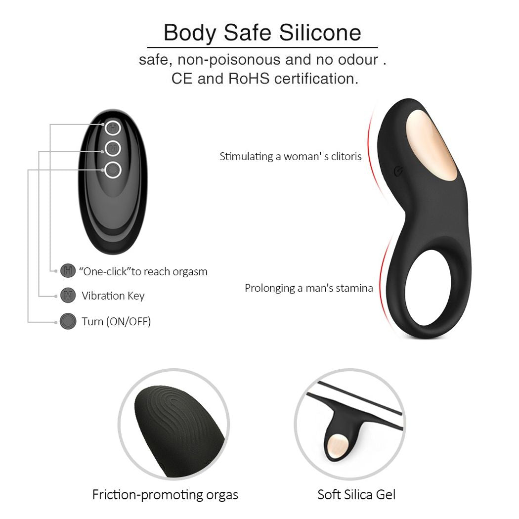 Remote Control Cock Ring for Erection Enhancing Long Lasting Male Adult Toys Sex for Men Male Pleasure Vibrators Penis rings Vibrating Penis Ring Wireless Multi Vibration Modes with Remote Control