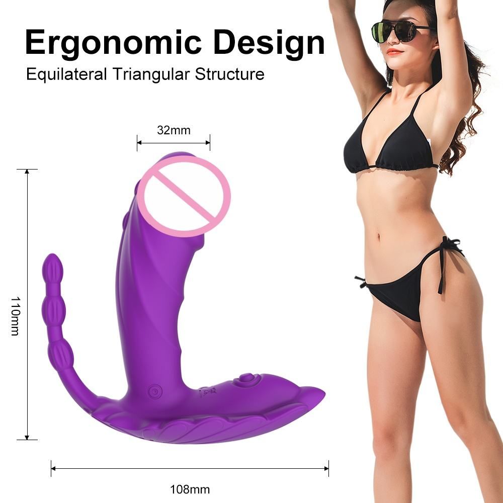 Wearable Waterproof Silicone Dildo Massager