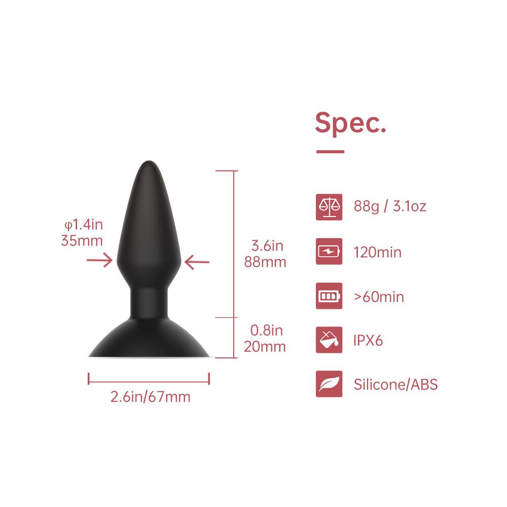 Rechargeable Anal Plug Male Masturbator