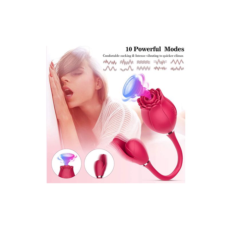 10 Modes Clitoris Suction Vibrating New Rose Massage Vibrator