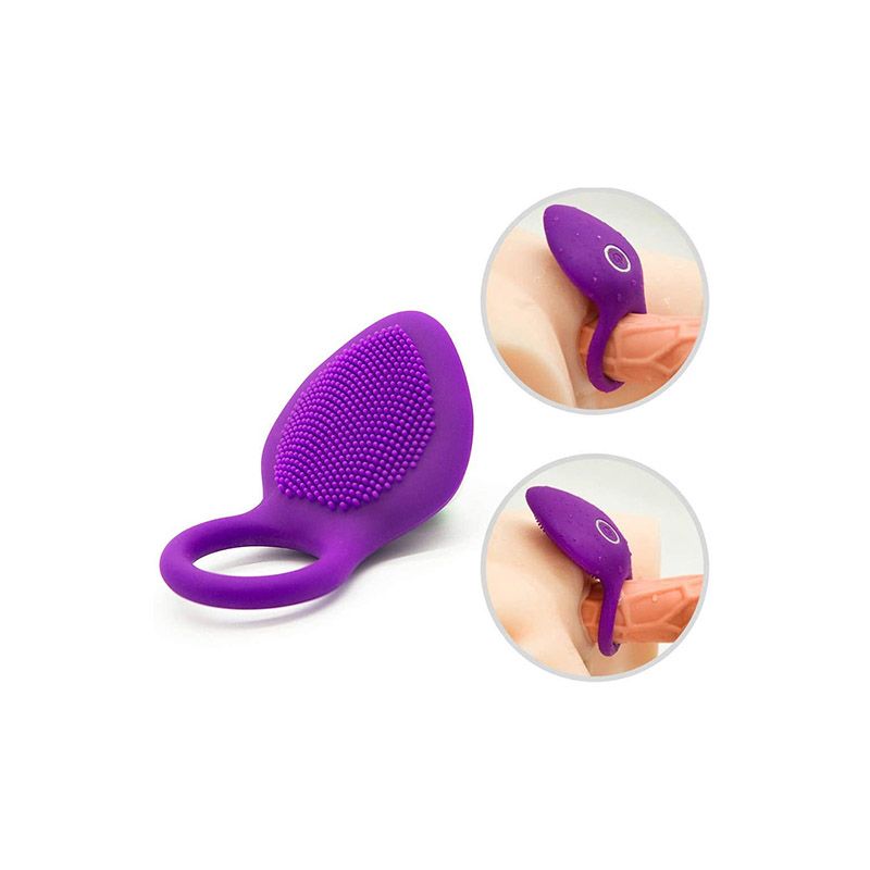 Powerful 10 Speed Couple Vibrator C Ring Brush Clitoral Stimulating Massager