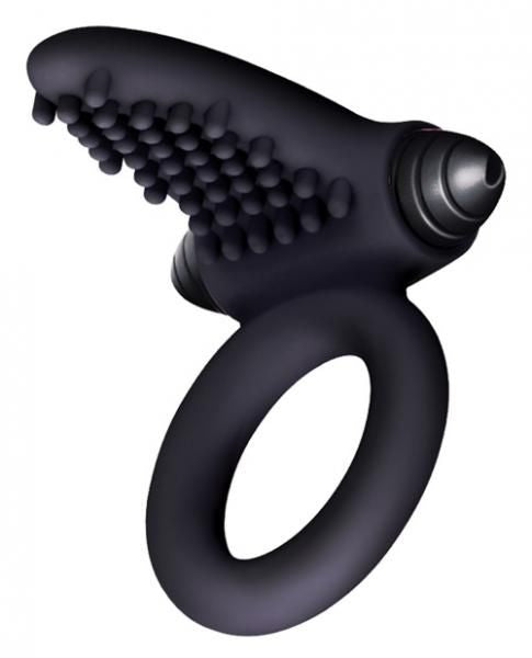 The Nines Bullet Ring Tongue Vibrator Black