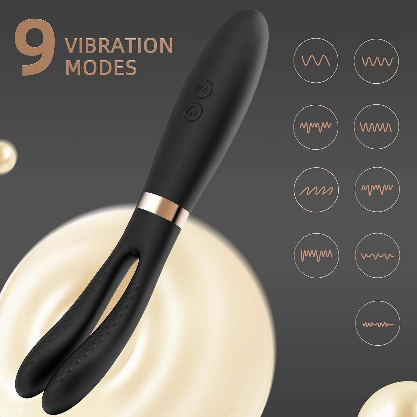 Clitoral vibrator with 9 vibration modes