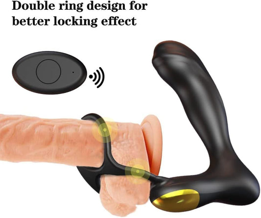 Prostate Massager with 3 Thrusting Speeds and 10 Vibration Modes