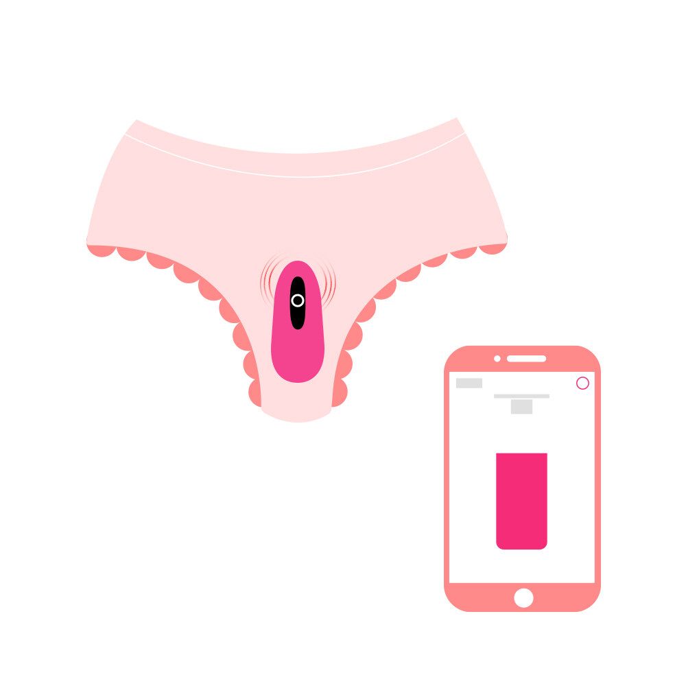 rechargeable powerful motor remote control app control wearable panties vibrator