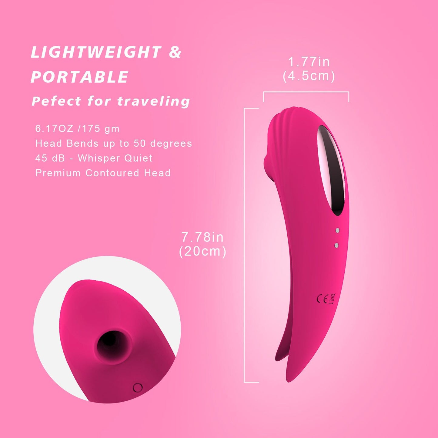 Wosilicone Pink Bird Suction Vibrator