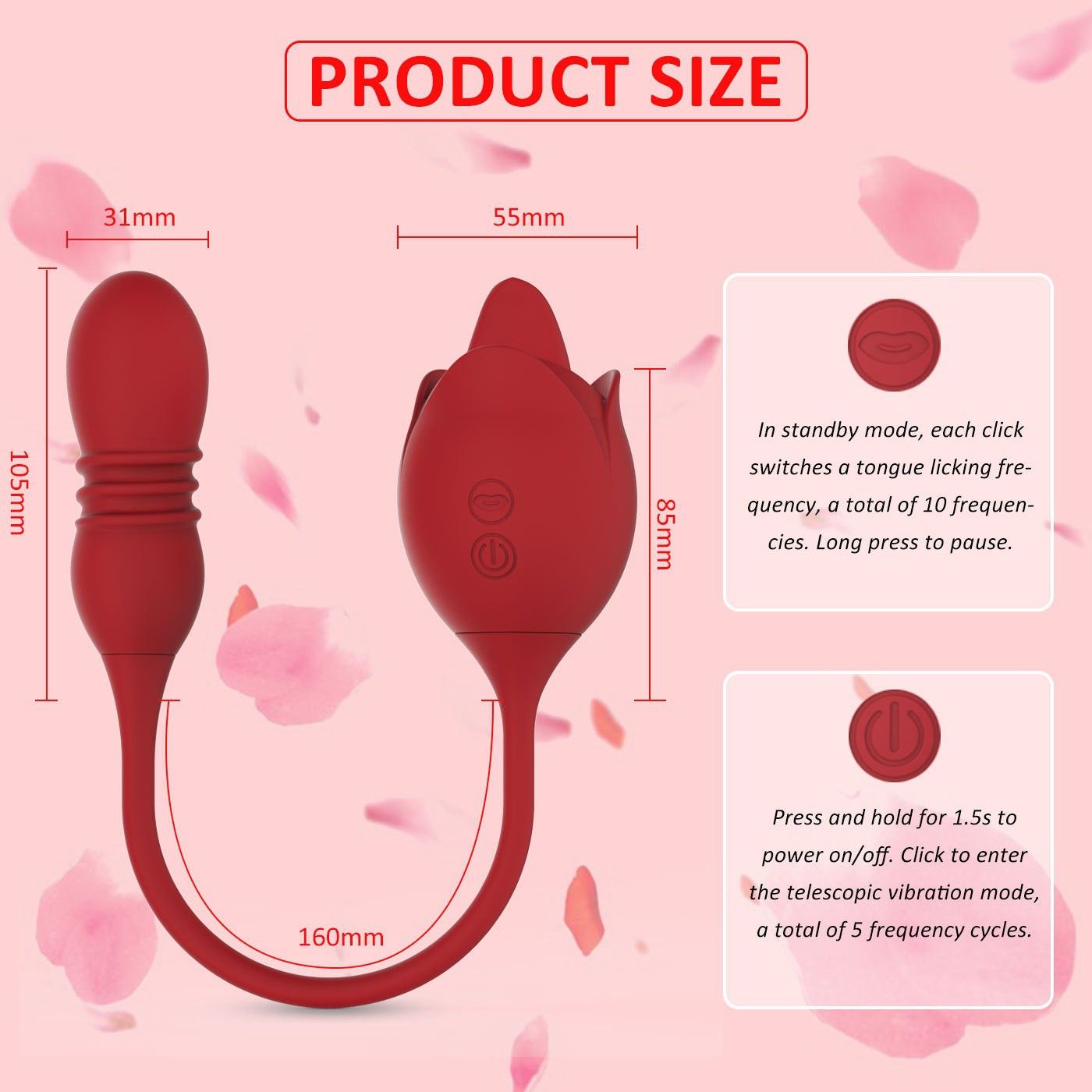 Rose Sex Toy Dildo Vibrator